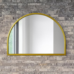 The Arcus Gold Arched Wall Mirror 125 x 90cm - MirrorOutlet - Wilko - thumbnail 4