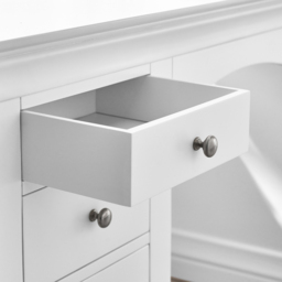 Julian Bowen Clermont Surf White Dressing Table - Size: 76 x 42 x 150cm - Wilko - thumbnail 7