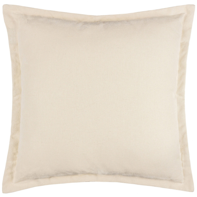 Yard Holmfirth Cream Plain Cotton Canvas Cushion 45 x 45cm - Wilko - image 1