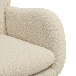 Living and Home Faux Wool Rocking Chair - Size: Single - White - Wilko - thumbnail 7