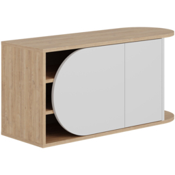 Decortie Nova 2 Door Oak White Modern Shoe Storage Bench with Hook - Size: 50 x 104 x 37cm - Multi - Wilko - thumbnail 3