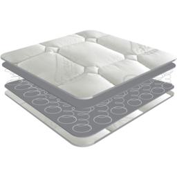 Sareer Matrah Small Single Small Single Coil Sprung Mattress - White - Wilko - thumbnail 6