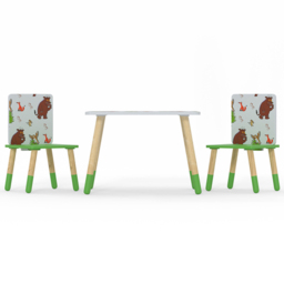 Kudl Kids 2 Seater Gruffalo Pattern Table and Chair Set - Size: 50 x 50 x 50cm - Green - Kidsaw - Wilko - thumbnail 3