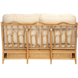 Desser Furniture Vale 3 Seater Light Oak Natural Rattan Cloud Sofa - Brown - Wilko - thumbnail 5