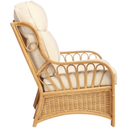 Desser Furniture Vale 3 Seater Light Oak Natural Rattan Cloud Sofa - Brown - Wilko - thumbnail 6