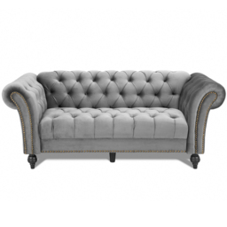 Home Detail Mayfair 3 Seater Grey Velvet Curved Sofa - Wilko - thumbnail 4