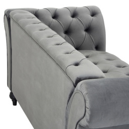 Home Detail Mayfair 3 Seater Grey Velvet Curved Sofa - Wilko - thumbnail 7