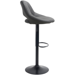 Neo Milan Set of 2 Dark Grey Leather Bar Stools - Wilko - thumbnail 6