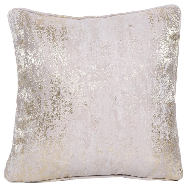Divante Agadir Champagne Jacquard Square Cushion 45cm - Size: 45 x 45cm - Wilko