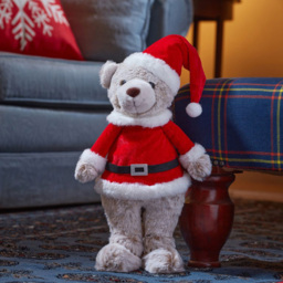 Marco Paul Teddy Santa Plush Ornament - Size: 35 x 20 x 14cm - White - Wilko - thumbnail 3