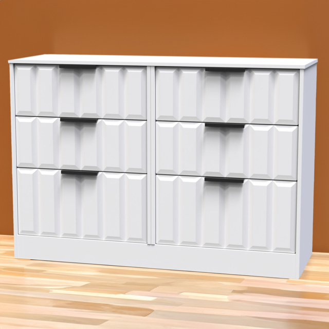 Crowndale New York 6 Drawer Matt White Chest of Drawers Ready Assembled - Wilko - image 1