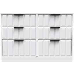 Crowndale New York 6 Drawer Matt White Chest of Drawers Ready Assembled - Wilko - thumbnail 4
