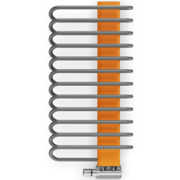 Terma Michelle 1245BTU Graphite and Orange Heated Towel Rail 780 x 400mm - Size: 78 x 40 x 12.6cm - Multi - Wilko - thumbnail 5