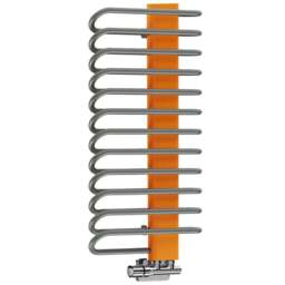 Terma Michelle 1245BTU Graphite and Orange Heated Towel Rail 780 x 400mm - Size: 78 x 40 x 12.6cm - Multi - Wilko