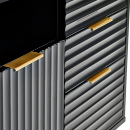 Julian Bowen Murano 2 Door 2 Drawer Matt Black Sideboard - Size: 40 x 80 x 100cm - Wilko - thumbnail 7