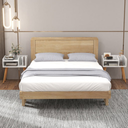 Costway Mid Century White 2 Tier Nightstand with Open Shelves - Size: 2 Shelf - Wilko - thumbnail 7