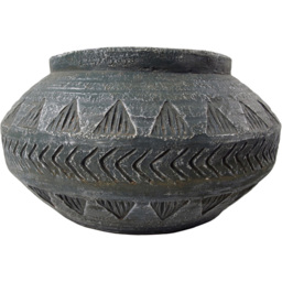 Botanik Gliese Grey Triangle Planter 21 x 40cm - Size: 21 x 40 x 40cm - Wilko