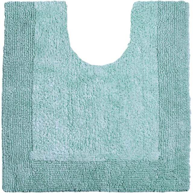 Allure Bath Fashions Elegance Duck Egg Reversible Pedestal Mat 53 x 55cm - Blue - Wilko - image 1
