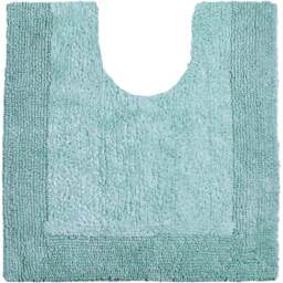 Allure Bath Fashions Elegance Duck Egg Reversible Pedestal Mat 53 x 55cm - Blue - Wilko