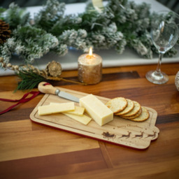 Marco Paul Bamboo Christmas Cheese Board - Size: 25 x 25 x 1cm - Brown - Wilko - thumbnail 3