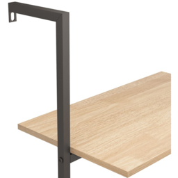 vidaXL 4-Tier Light Brown and Black Leaning Shelf - Size: 225 x 42.5 x 30cm - Wilko - thumbnail 6