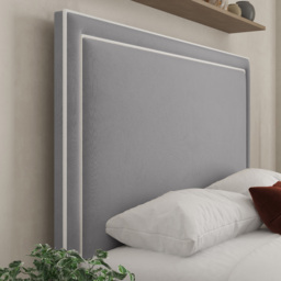 DS Living Verona Double Plush Grey Piping Ottoman Bed - Wilko - thumbnail 3