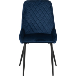 Seconique Quebec Medium Oak Effect Straight Edge 4 Seater Avery Dining Set Sapphire Blue - Brown - Wilko - thumbnail 6