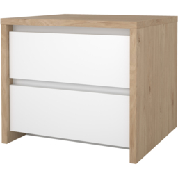 Florence Next 2 Drawer Jackson Hickory White High Gloss Nightstand - Multi - Furniture To Go - Wilko - thumbnail 4