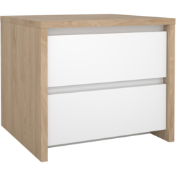 Florence Next 2 Drawer Jackson Hickory White High Gloss Nightstand - Multi - Furniture To Go - Wilko - thumbnail 5