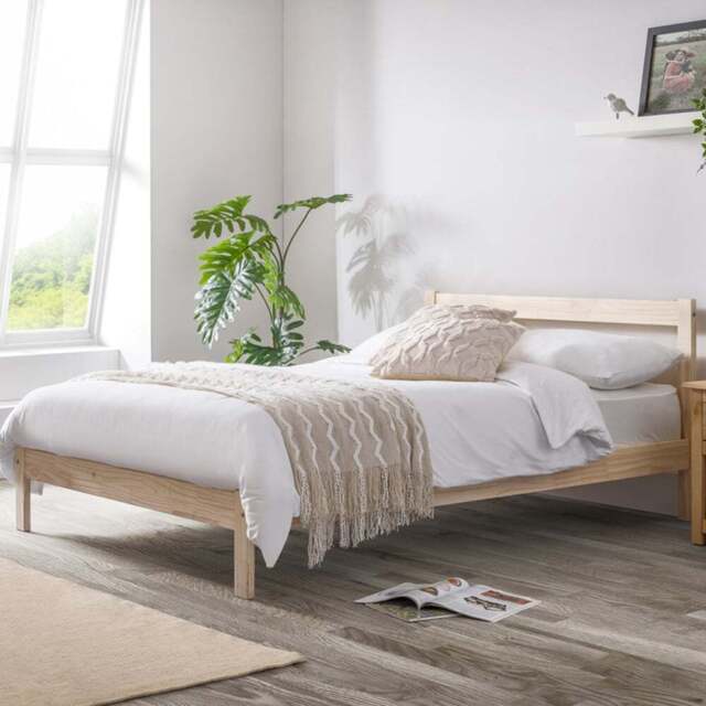 Julian Bowen Sami Double Unfinished Pine Bed - Brown - Wilko - image 1
