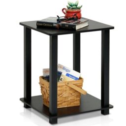 Walplus Simplistic Espresso and Black End Table Set of 2 - Size: 49.78 x 39.62 x 39.62cm - Wilko - thumbnail 4