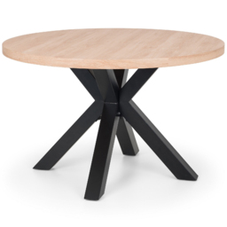Julian Bowen Berwick 4 Seater Round Dining Table - Black - Wilko - thumbnail 3