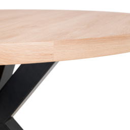Julian Bowen Berwick 4 Seater Round Dining Table - Black - Wilko - thumbnail 4