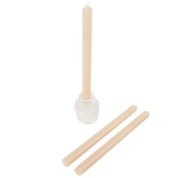 Set of 3 Taper Candles and Candle Holder - Multicolour - Wilko - thumbnail 3