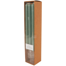 Set of 3 Taper Candles and Candle Holder - Multicolour - Wilko - thumbnail 4