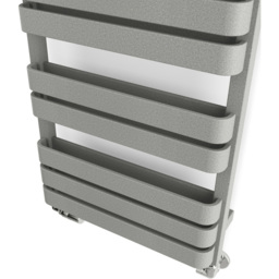 Terma Warp T Bold Salt n Pepper Heated Towel Rail 1569 BTU 655 x 500mm - Size: 65.5 x 50 x 11.2cm - Grey - Wilko - thumbnail 6