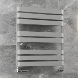 Terma Warp T Bold Salt n Pepper Heated Towel Rail 1569 BTU 655 x 500mm - Size: 65.5 x 50 x 11.2cm - Grey - Wilko - thumbnail 3