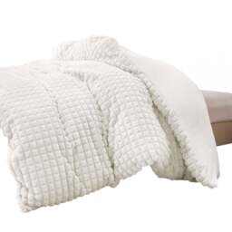 Groundlevel Double Cream Box Super Soft Luxury Faux Fur Duvet - Wilko