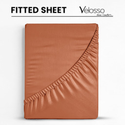 Velosso Microfibre King Size Orange Fitted Sheet - Wilko - thumbnail 5