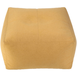 Kaikoo Ochre Brushed Fabric Square Slab Bean Bag with Top Quilting - Yellow - Wilko - thumbnail 4