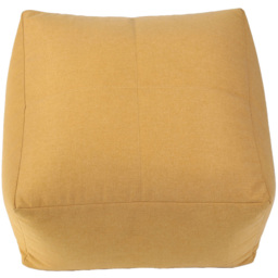 Kaikoo Ochre Brushed Fabric Square Slab Bean Bag with Top Quilting - Yellow - Wilko - thumbnail 3