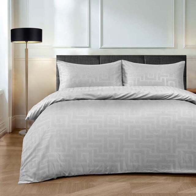 Velosso Helios Double Grey Duvet Set - Silver - Wilko - image 1