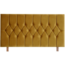 Aspire Furniture Catherine Lansfield Boutique King Size Ochre Brushed Velvet Headboard - Orange - Aspire Beds - Wilko - thumbnail 3