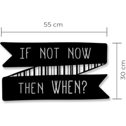 Decortie Black Minimalist Metal Modern Now Wall Art - Size: 30 x 55 x 0.3cm - Wilko - thumbnail 5