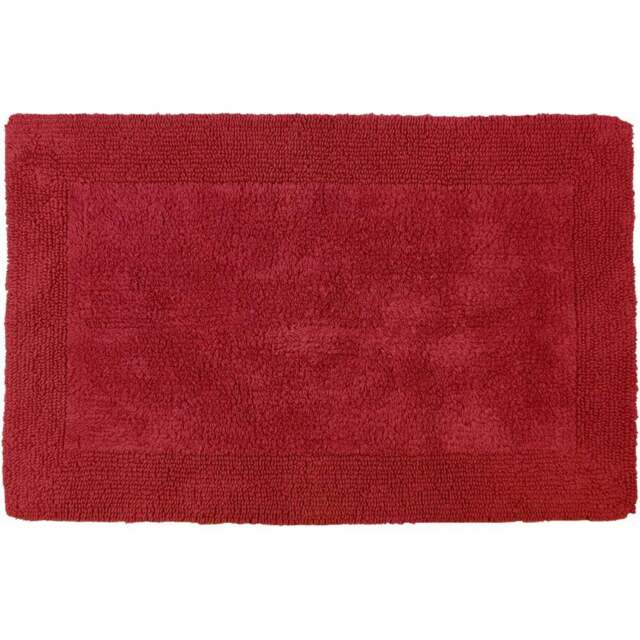 Allure Bath Fashions Elegance Cranberry Reversible Bath Mat 53 x 85cm - Red - Wilko - image 1