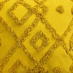 Velosso Diamond Tuft Ochre Filled Cushion 43 x 43cm 2 Pack - Yellow - Wilko - thumbnail 3