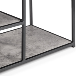 Julian Bowen Staten Single Shelf Concrete TV Unit - Size: 40 x 140 x 47cm - Black - Wilko - thumbnail 6