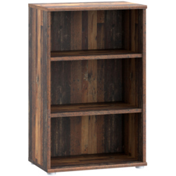 Florence Essential 2 Shelf Vintage Oak Low Narrow Bookcase - Brown - Furniture To Go - Wilko - thumbnail 3