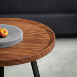 HOMCOM Chestnut Wood Effect Side Table Set of 2 - Size: 49 x 55 x 80cm - Brown - Wilko - thumbnail 4
