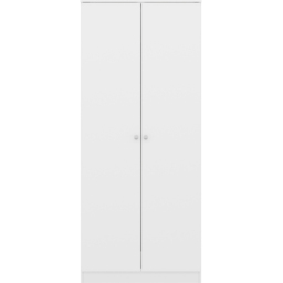 Seconique Denver 2 Door White Gloss Wardrobe - Size: 175 x 75 x 48cm - Wilko - thumbnail 4